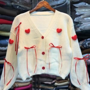 π Korean Bow Knit Cardigan (Design-4)