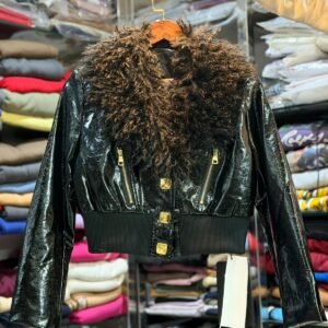 π€ Korean Fur Collar Leather Jacket